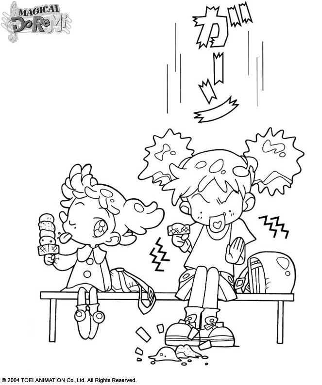 coloriage magical doremi et sa soeur bibi